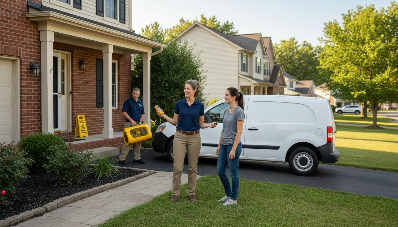 Residential water damage restoration in Brainard, NE